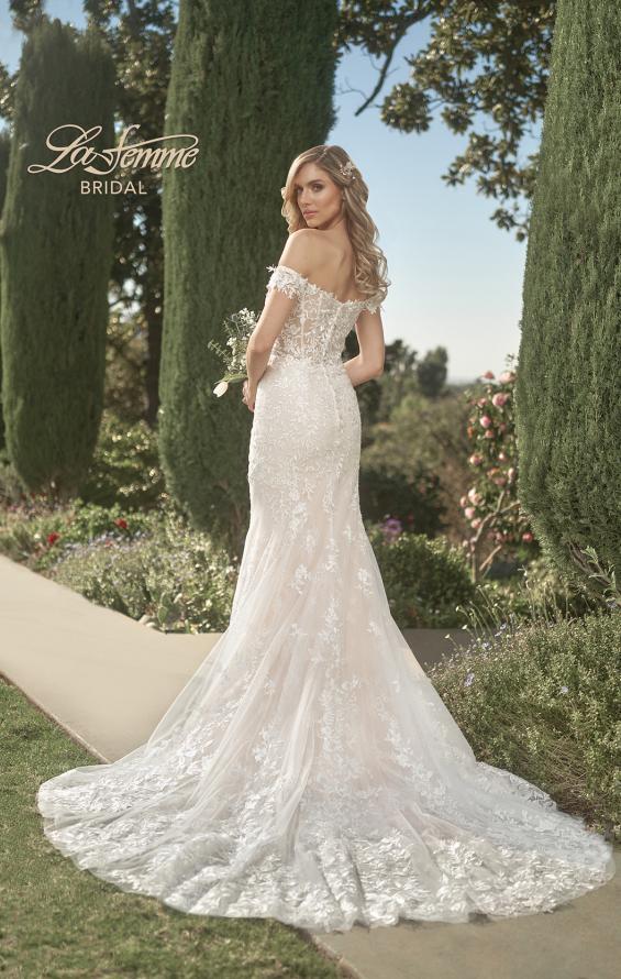 Picture of: Ornate Lace Wedding Dress with Off Shoulder Top in IINI, Style: B1014, Detail Picture 4