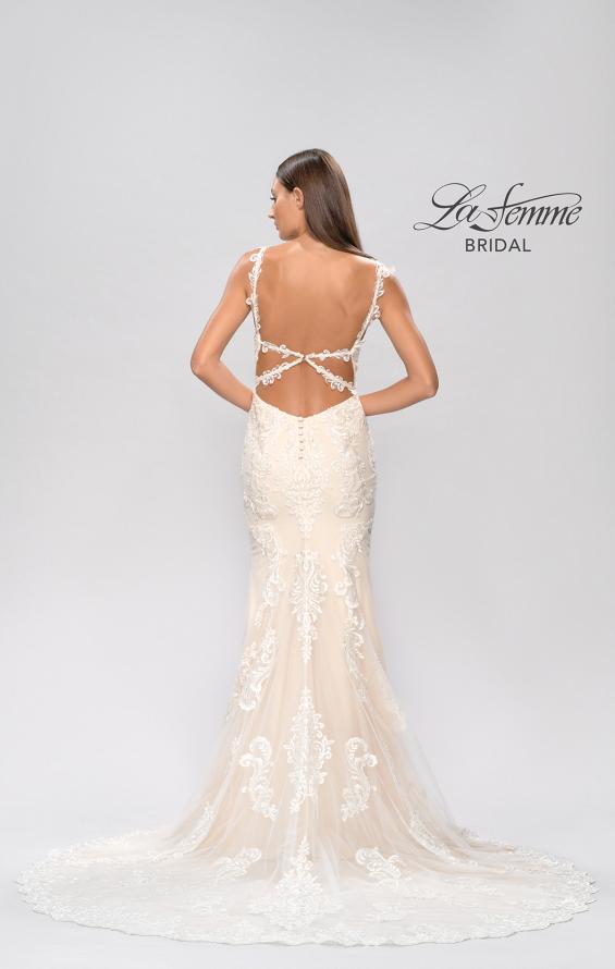 Picture of: Plunge Neck Bridal Dress with Stunning Lace Details in IINI, Style: B1053, Detail Picture 6