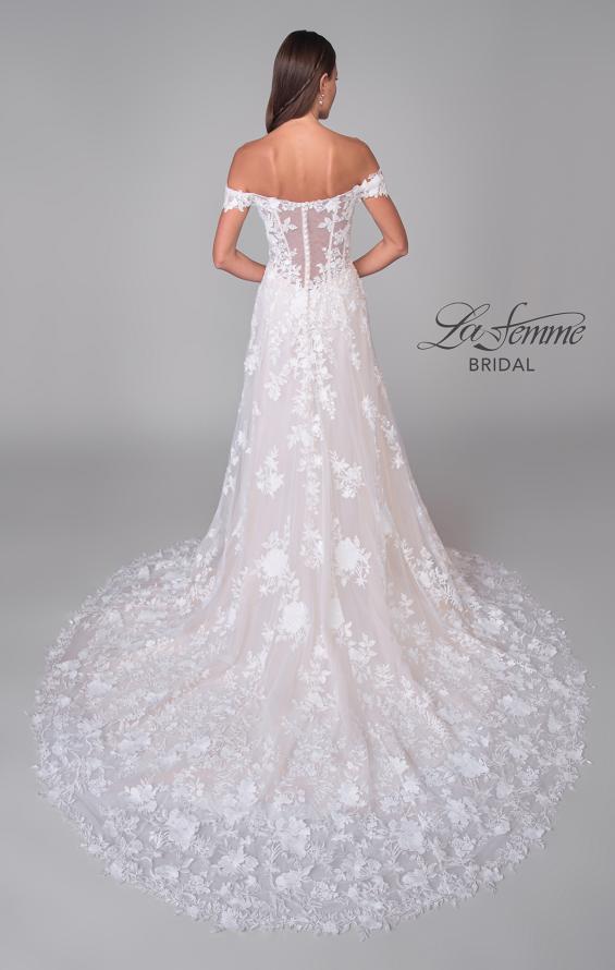 Picture of: Stunning Off the Shoulder Wedding Dress with Slit and Illusion Back in IINI, Style: B1223, Detail Picture 6