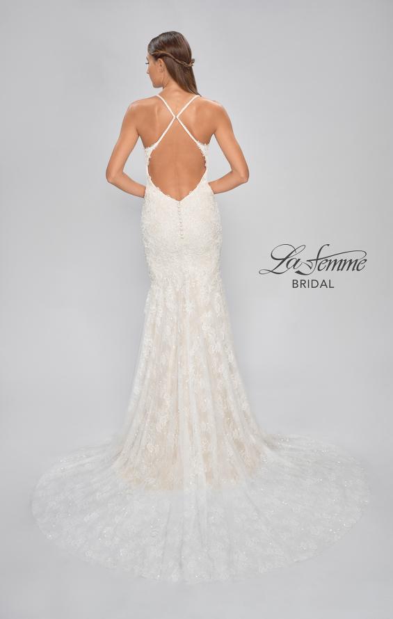 Picture of: Lace Trumpet Wedding Dress with Open Back in IINI, Style: B1010, Detail Picture 7