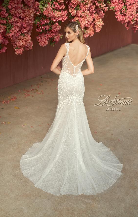 Picture of: Wedding Gown with Lace and Beading in IINM, Style: B1013, Back Picture