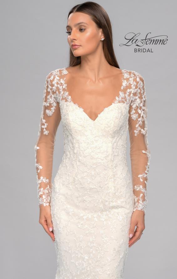 Picture of: Mermaid Dress with Stunning Lace and Sheer Sleeves in ILI, Style: B1091, Detail Picture 11