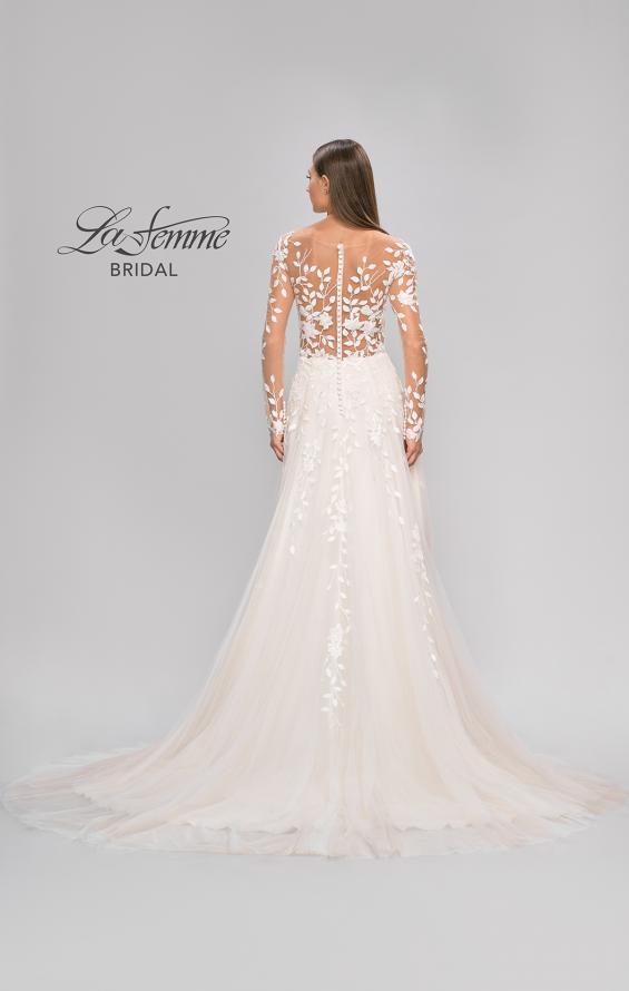 Picture of: Bridal Gown with Sheer Lace Sleeves and Buttons in ILI, Style: B1086, Detail Picture 15