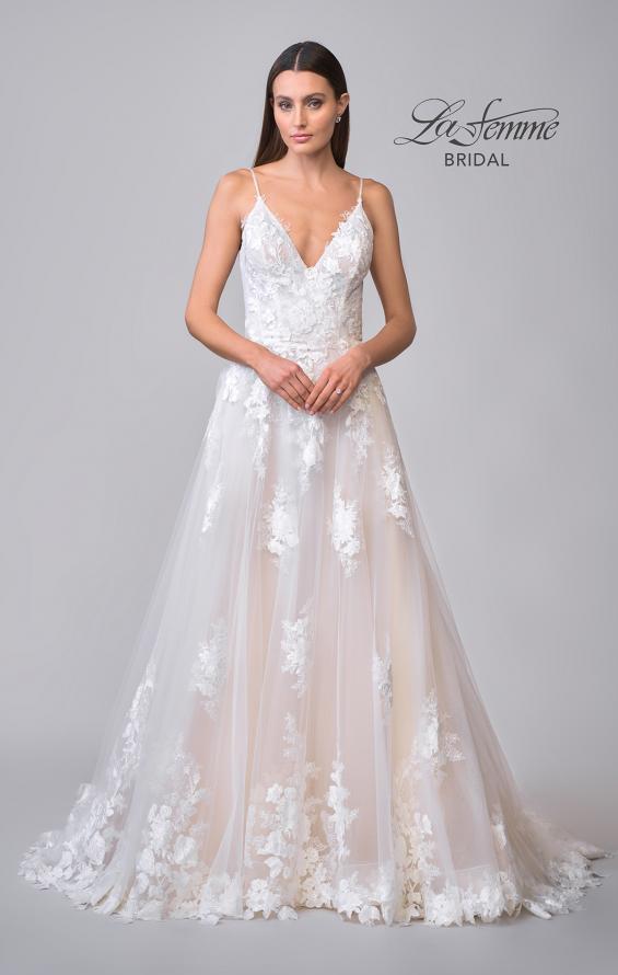 Picture of: Elegant Ball Gown with Slit and Lace Applique in ILII, Style: B1164, Detail Picture 9
