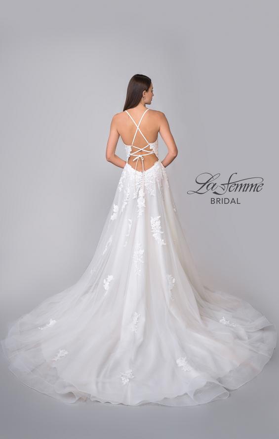 Picture of: A-Line Lace and Tulle Gown with Tie Back in ILIII, Style: B1205, Detail Picture 5