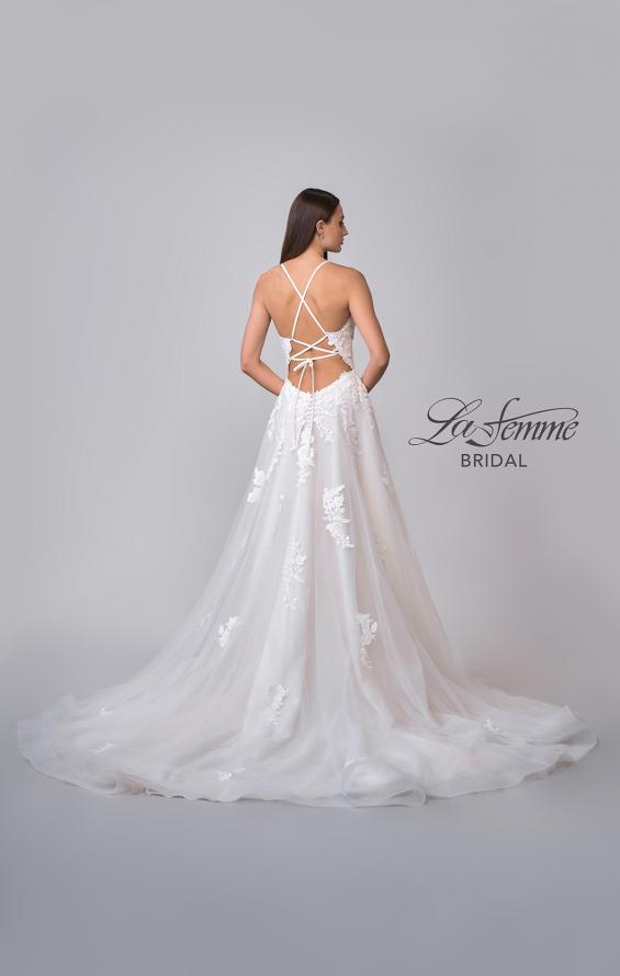 Picture of: A-Line Lace and Tulle Gown with Tie Back in ILIII, Style: B1205, Detail Picture 6