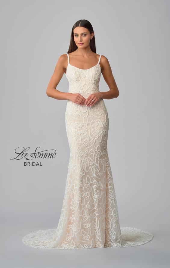 Picture of: Fitted Beaded Gown with Spaghetti Straps in INB, Style: B1067, Detail Picture 13