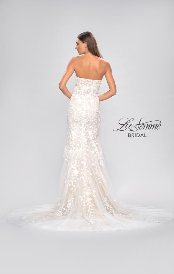 Picture of: Strapless Beaded Net Gown with Plunge Neckline in INI, Style: B1065, Detail Picture 8