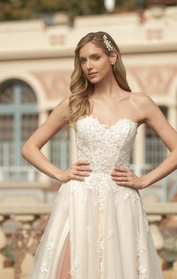 Picture of: Wedding Dress with Full A-Line Skirt and Gorgeous Lace Details in INI, Style: B1088, Detail Picture 8, Landscape