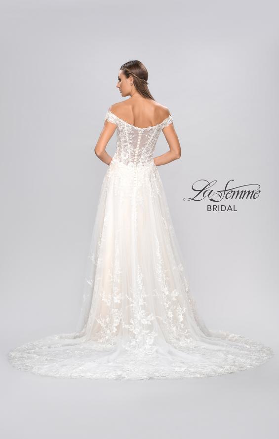 Picture of: Off the Shoulder A-Line Lace Wedding Dress in INI, Style: B1006, Detail Picture 11