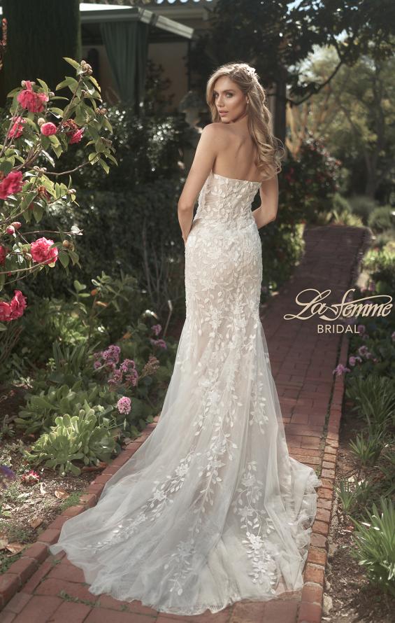 Picture of: Strapless Beaded Net Gown with Plunge Neckline in INI, Style: B1065, Detail Picture 4