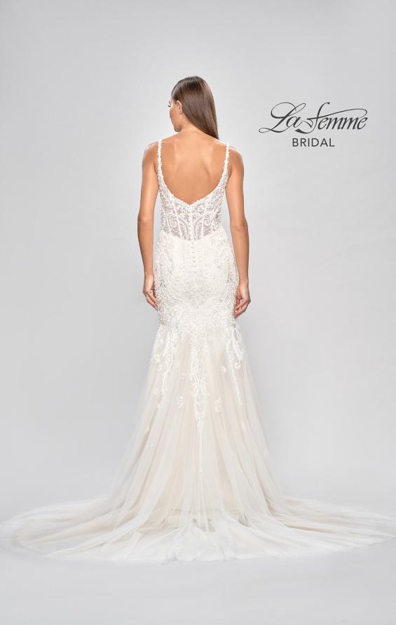 Picture of: Trumpet Gown with Beautiful Lace and Square Neckline in INI, Style: B1022, Detail Picture 5