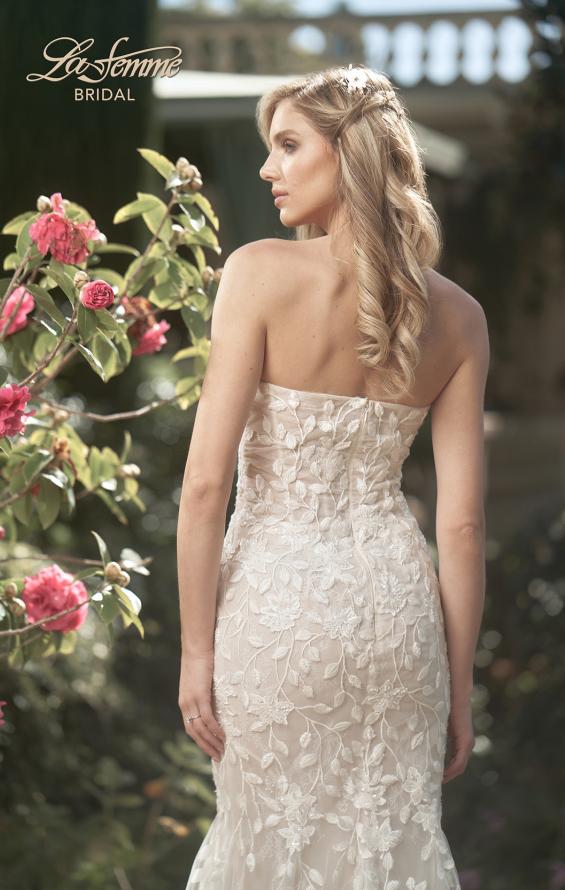 Picture of: Strapless Beaded Net Gown with Plunge Neckline in INI, Style: B1065, Detail Picture 5