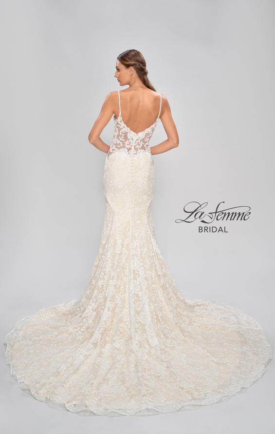 Picture of: Stunning Lace Fitted Gown with Sheer Back in INI, Style: B1052, Detail Picture 6