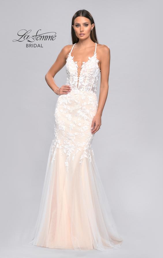 Picture of: Mermaid Wedding Dress with Pretty Lace Applique in INI, Style: B1066, Detail Picture 6