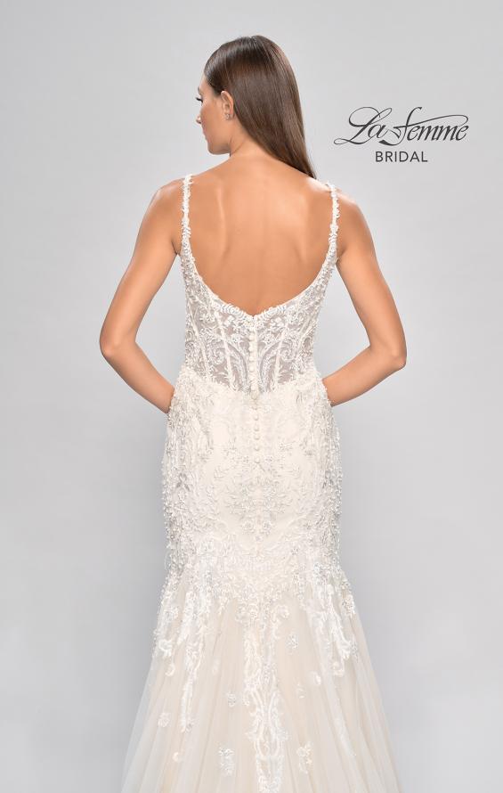 Picture of: Trumpet Gown with Beautiful Lace and Square Neckline in INI, Style: B1022, Detail Picture 7