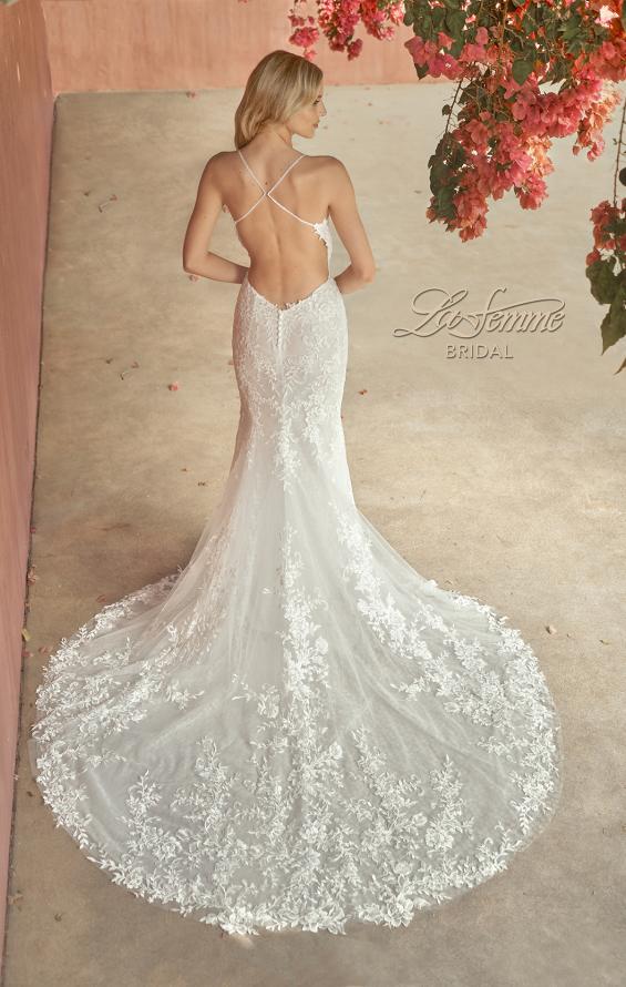 Picture of: Stunning Lace Wedding Gown with Open Back in WWIII, Style: B1244, Back Picture