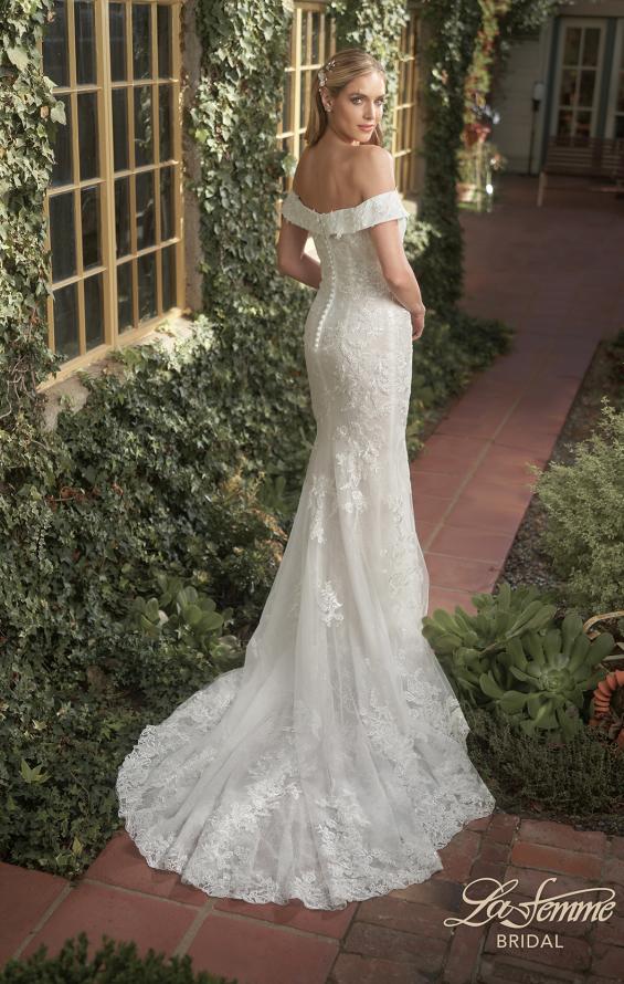 Picture of: Elegant Off the Shoulder Lace Wedding Dress in WWIII, Style: B1250, Back Picture