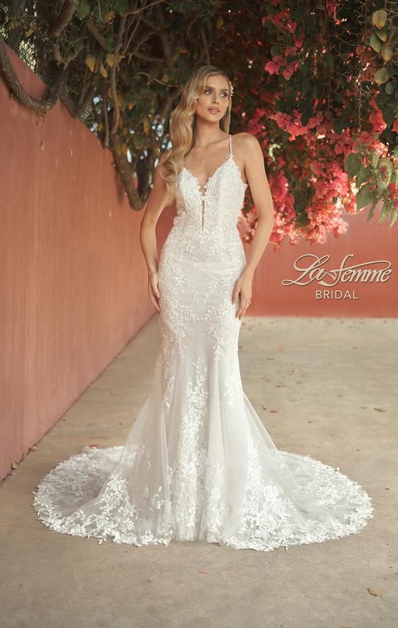 Picture of: Stunning Lace Wedding Gown with Open Back in WWIII, Style: B1244, Detail Picture 1