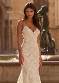 Picture of: Allover Lace Fit and Flare Wedding Dress with Low Open Back in III, Style: J2317, Detail Picture 2