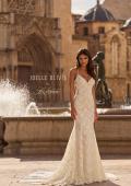 Picture of: Allover Lace Fit and Flare Wedding Dress with Low Open Back in III, Style: J2317, Detail Picture 4