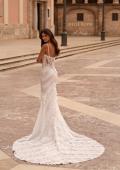 Picture of: Layered Lace Fit and Flare Wedding Dress with Sheer Back in III, Style: J2327, Detail Picture 5