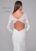 Picture of: Plunge Neck Stretch Lace Gown with Open Back and Stunning Train in IIII, Style: J2160, Detail Picture 8