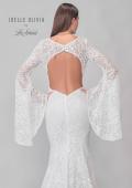 Picture of: Bell Sleeve Lace Dress with Open Back and Gorgeous Train in IIII, Style: J2164, Detail Picture 8