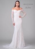 Picture of: Gorgeous Off the Shoulder Dress with Lace Sleeves and Illusion Back in IIII, Style: J2155, Detail Picture 9