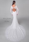 Picture of: Plunge Neck Stretch Lace Gown with Open Back and Stunning Train in IIII, Style: J2160, Detail Picture 5