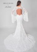 Picture of: Bell Sleeve Lace Dress with Open Back and Gorgeous Train in IIII, Style: J2164, Detail Picture 5