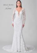 Picture of: Gorgeous Lace Gown with Long Sleeves and Deep Plunge Neckline in IIIII, Style: J2136, Detail Picture 4