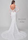 Picture of: Gorgeous Lace Gown with Long Sleeves and Deep Plunge Neckline in IIIII, Style: J2136, Detail Picture 6