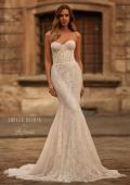 Picture of: Romantic Strapless Delicate Lace Dress with Corset Bodice in IIINI, Style: J2254, Main Picture