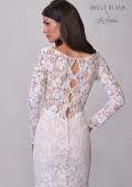 Picture of: Long Sleeve Wedding Dress with V Neckline and Illusion Back Detail in IIINI, Style: J2198, Detail Picture 8