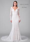 Picture of: Lace Wedding Dress with Unique Illusion Back and Button Details in IIINI, Style: J2161, Detail Picture 10