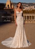 Picture of: Gorgeous Lace Wedding Gown with Scallop Lace Edges and Illusion Bodice in IIINI, Style: J2224, Back Picture