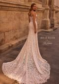 Picture of: Soft Lace Wedding Gown with Flattering Corset Bodice and Illusion Waist in IIINI, Style: J2243, Back Picture
