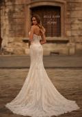 Picture of: Romantic Strapless Delicate Lace Dress with Corset Bodice in IIINI, Style: J2254, Back Picture