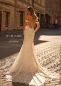 Picture of: Lace Off the Shoulder Wedding Dress with Scalloped Edge Train in IIINI, Style: J2286, Back Picture