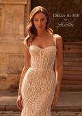 Picture of: Soft Lace Wedding Gown with Flattering Corset Bodice and Illusion Waist in IIINI, Style: J2243, Detail Picture 1