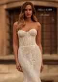 Picture of: Romantic Strapless Delicate Lace Dress with Corset Bodice in IIINI, Style: J2254, Detail Picture 1