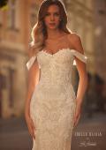 Picture of: Lace Off the Shoulder Wedding Dress with Scalloped Edge Train in IIINI, Style: J2286, Detail Picture 1