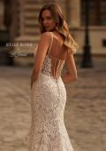 Picture of: Vintage Inspired Wedding Dress with Deep V and Corset Back in IIINI, Style: J2241, Detail Picture 2