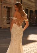 Picture of: Lace Off the Shoulder Wedding Dress with Scalloped Edge Train in IIINI, Style: J2286, Detail Picture 2