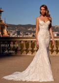 Picture of: Gorgeous Lace Wedding Gown with Scallop Lace Edges and Illusion Bodice in IIINI, Style: J2224, Detail Picture 3