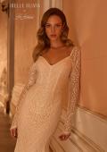 Picture of: Long Sleeve Boho Lace Wedding Dress with V Neckline in IIINI, Style: J2247, Detail Picture 3