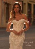 Picture of: Lace Off the Shoulder Wedding Dress with Scalloped Edge Train in IIINI, Style: J2286, Detail Picture 3
