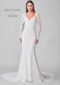 Picture of: Illusion Lace Long Sleeve Stretch Gown with Gorgeous Train in IIINI, Style: J2183, Detail Picture 4