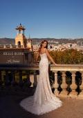 Picture of: Gorgeous Lace Wedding Gown with Scallop Lace Edges and Illusion Bodice in IIINI, Style: J2224, Detail Picture 4